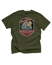 back graphic view. from top to bottom, reads "1975. Luetenant Dan... Ice Cream! Bubba Gump Shirmp Co". In center of graphic is an ice cream cone.