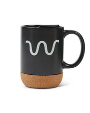 Back of travel  mug with King Ranch logo in white.