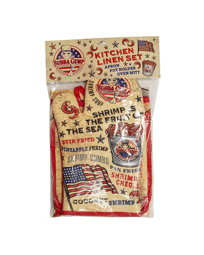 Bubba Gump Kitchen set of 3 pictured in packaging